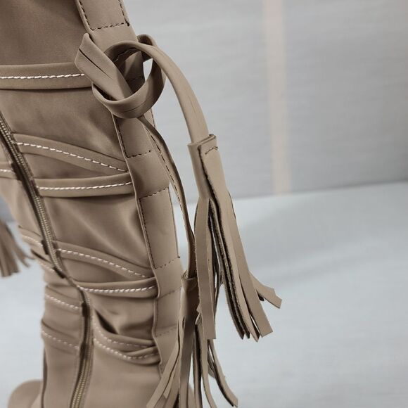 Rue 21 Etc Nude Tired High Heel Boots - Picture 3 of 9